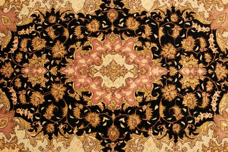 Perserteppich - Täbriz - Royal 94 x 154 cm Teppichbrücke - schwarz