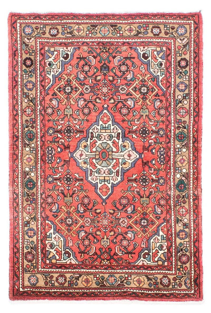 Hosseinabad Teppich 107x175cm - Perserteppich - hellrot