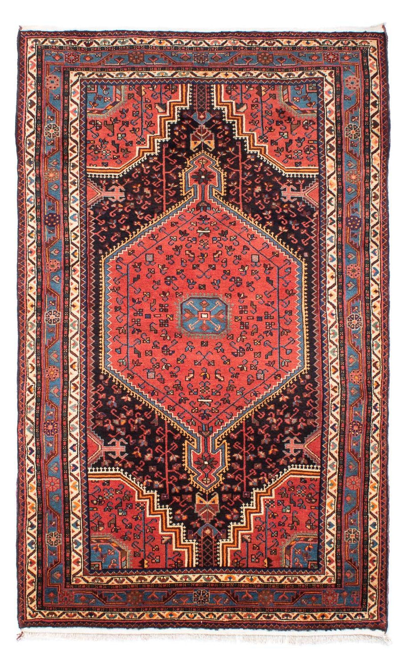 Hosseinabad Teppich 139x226cm - Perserteppich - dunkelblau