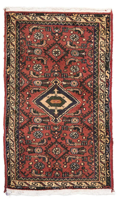 Hosseinabad Teppich 64x88cm - Perserteppich - dunkelrot