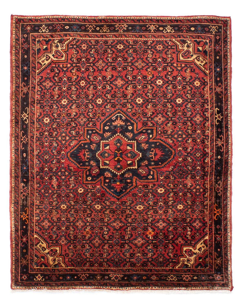 Hosseinabad Teppich 157x203cm - Perserteppich - dunkelrot