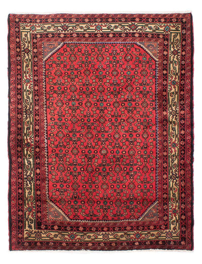 Hosseinabad Teppich 150x199cm - Perserteppich - dunkelrot