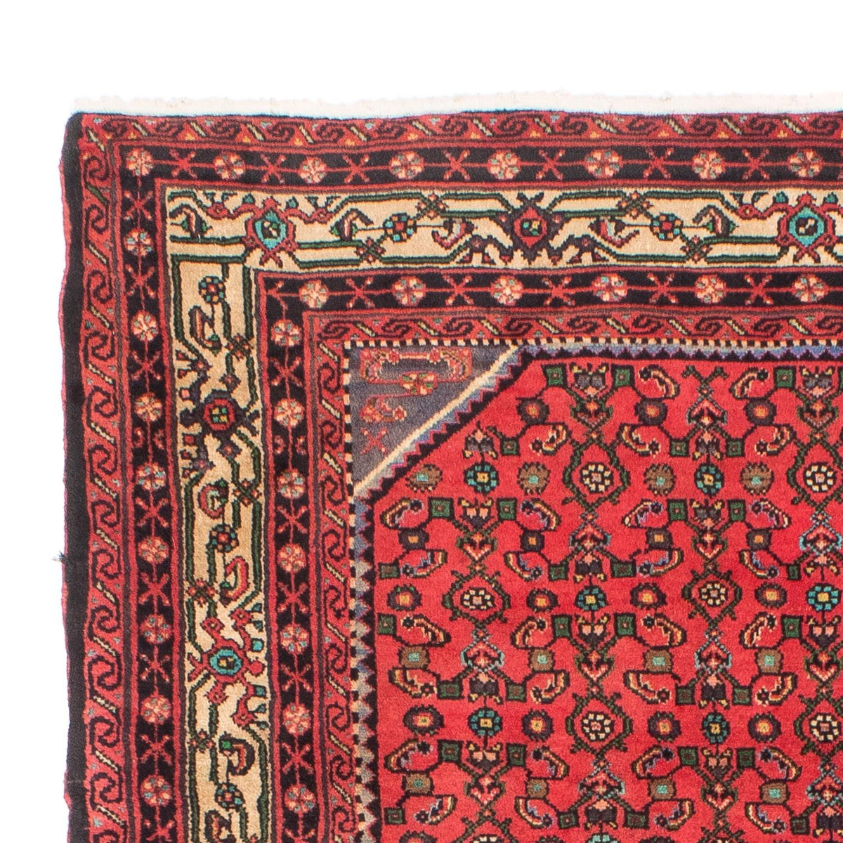 Hosseinabad Teppich 150x199cm - Perserteppich - dunkelrot