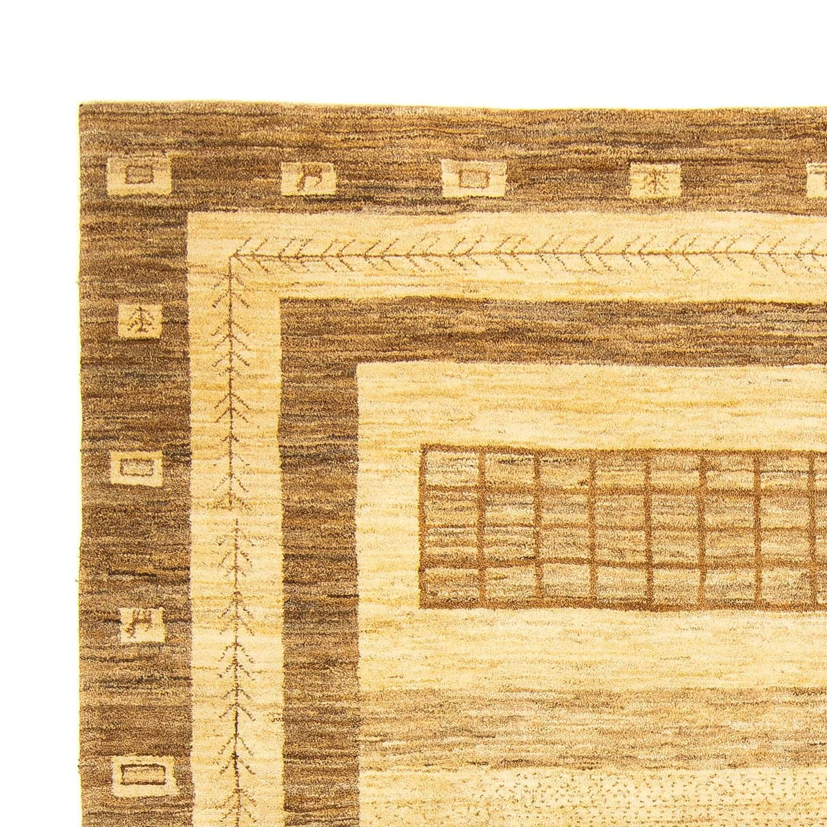 Gabbeh Persisch Teppich 249x336cm - Perserteppich Wollteppich - beige