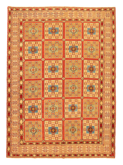 Kelim Seide Teppich 180x226cm - dunkelrot