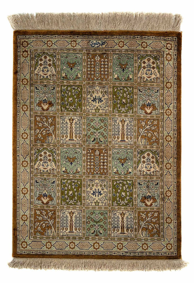 Ghom Teppich 54x72cm - Perserteppich - mehrfarbig