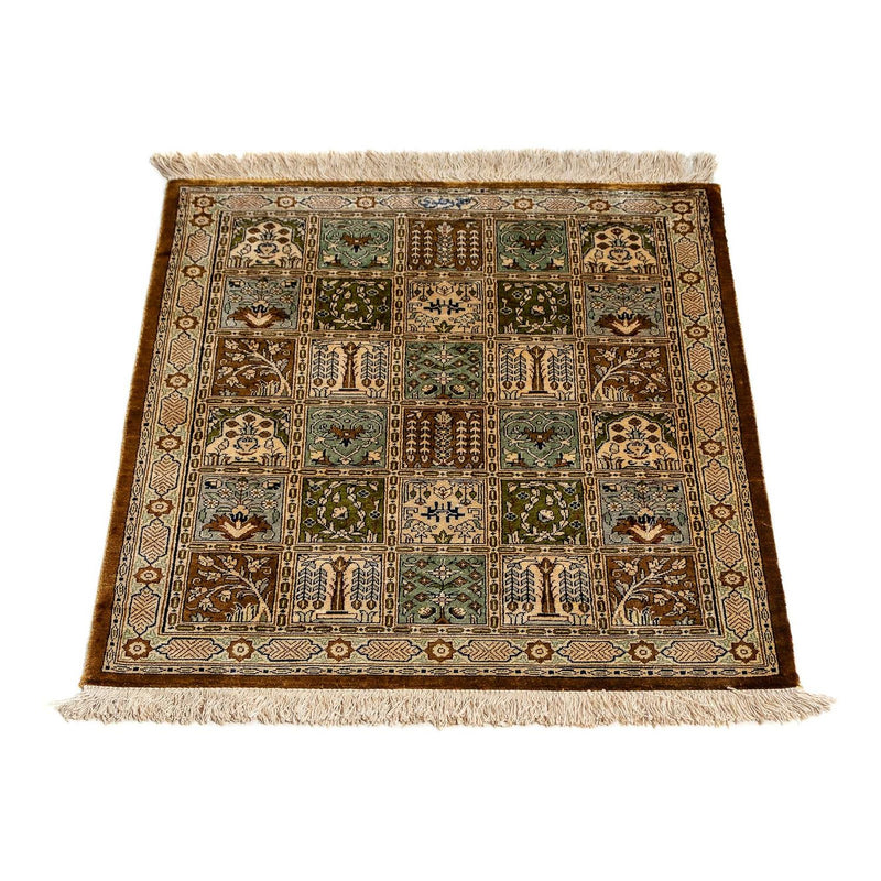 Ghom Teppich 54x72cm - Perserteppich - mehrfarbig