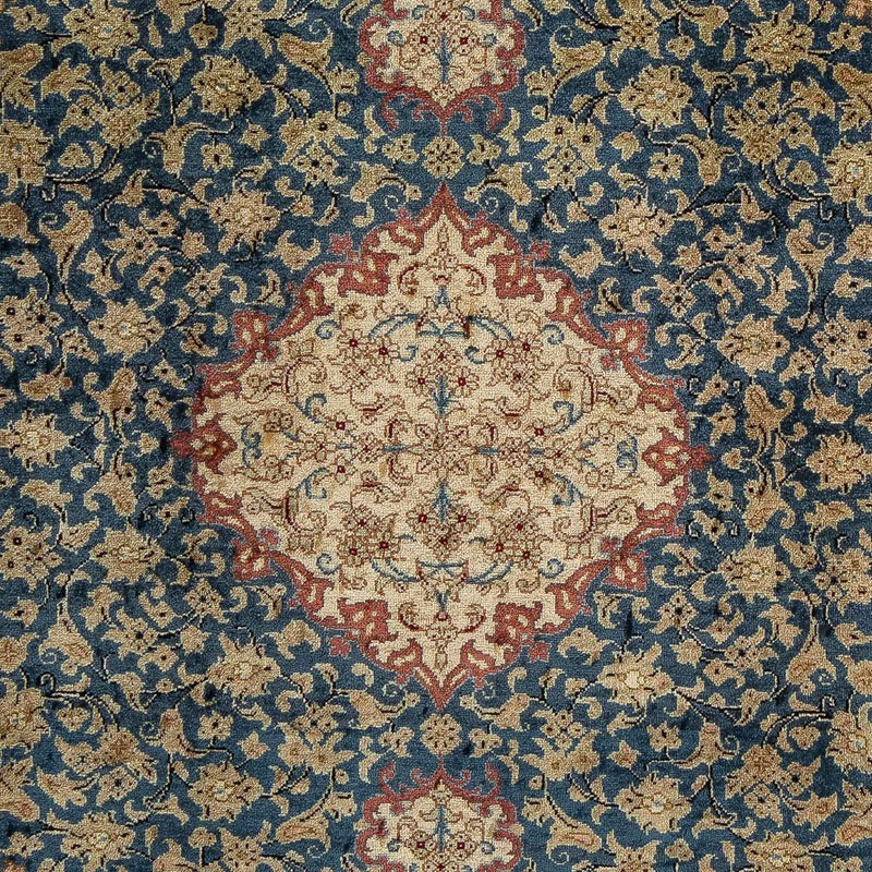 Ghom Teppich 58x83cm - Perserteppich - dunkelblau