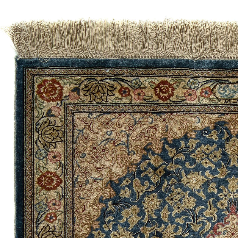 Ghom Teppich 58x83cm - Perserteppich - dunkelblau