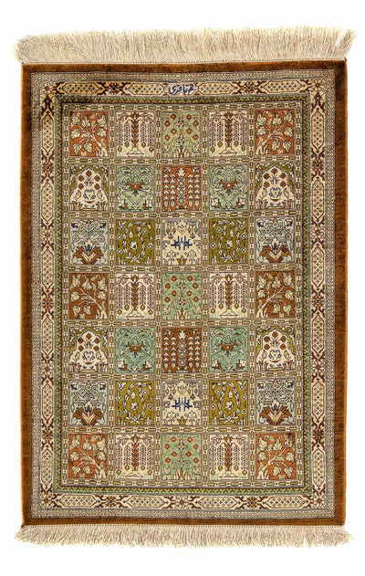 Ghom Teppich 55x77cm - Perserteppich - mehrfarbig