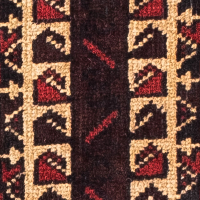 Belutsch Teppich 86x126cm - Orientteppich - dunkelrot