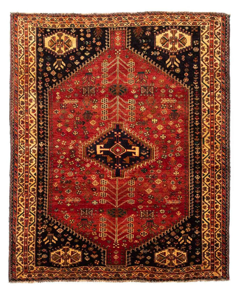 Ghashghai Teppich 173x225cm - Perserteppich - dunkelrot