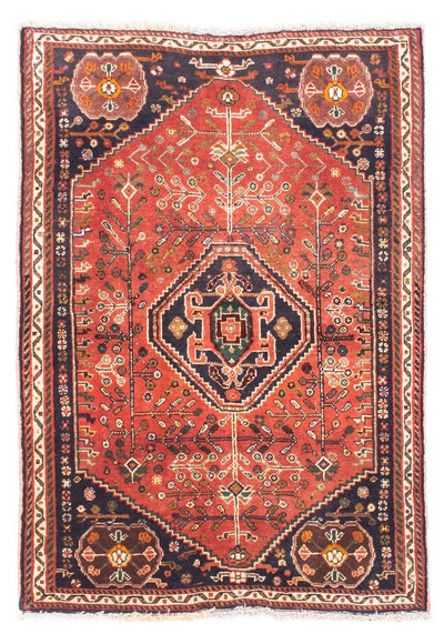 Shiraz Teppich 92x136cm - Perserteppich - dunkelrot