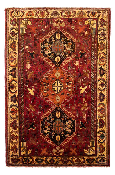 Shiraz Teppich 170x258cm - Perserteppich - dunkelrot