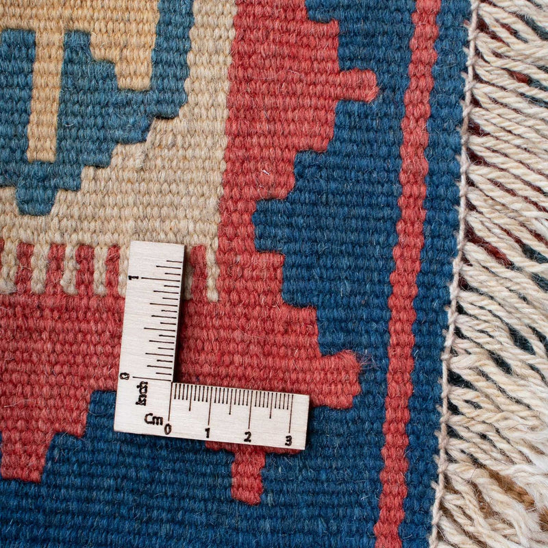 Kelim Fars Teppich 125x172cm - blau