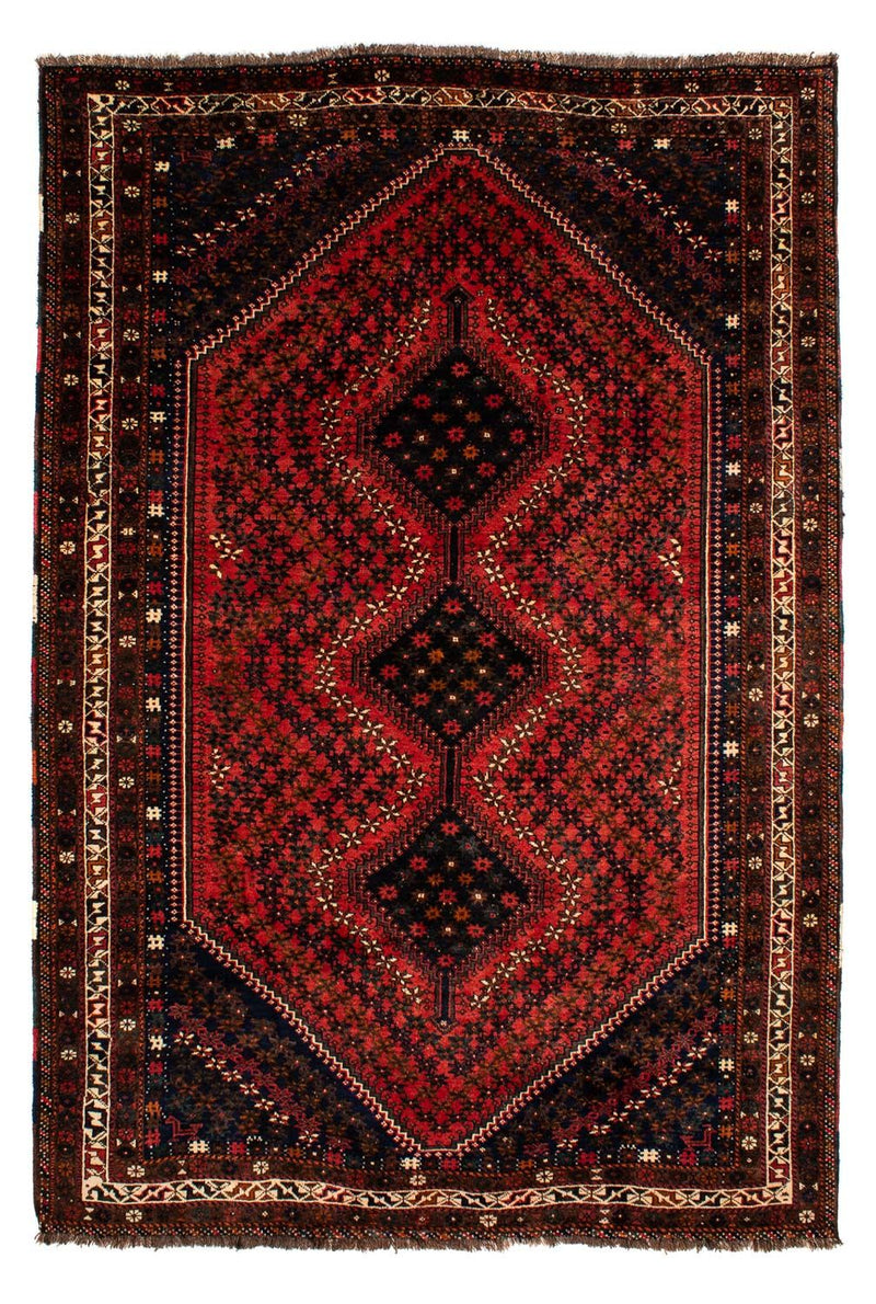 Shiraz Teppich 206x291cm - Perserteppich - dunkelrot