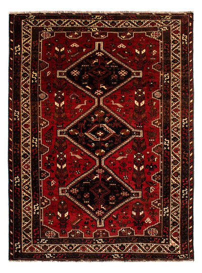 Shiraz Teppich 213x295cm - Perserteppich - dunkelrot
