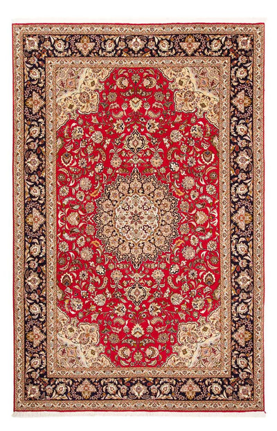 Täbriz - 50 Raj Teppich 205x303cm - Perserteppich - rot