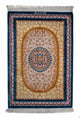 Ghom - Seide Teppich 60x93cm - Perserteppich - dunkelblau