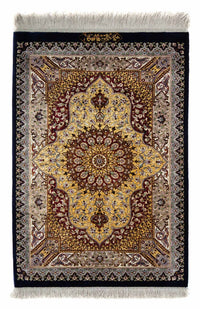 Ghom Teppich 59x87cm - Perserteppich - dunkelblau – product image