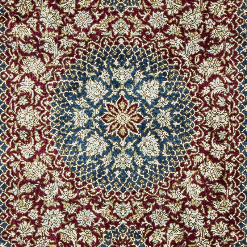Ghom Teppich 61x92cm - Perserteppich - dunkelblau
