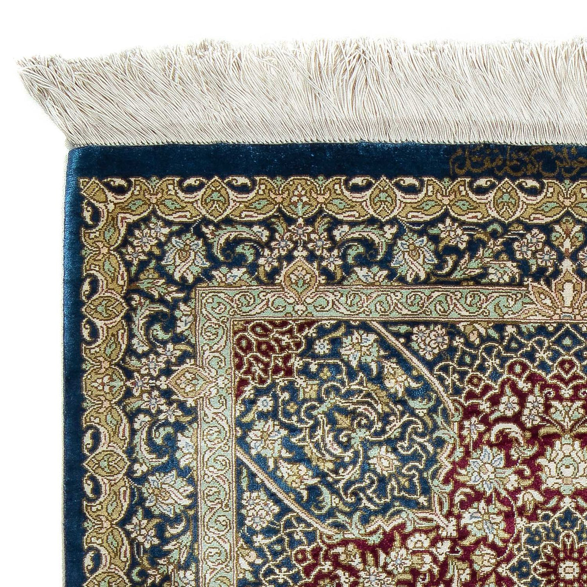 Ghom Teppich 61x92cm - Perserteppich - dunkelblau