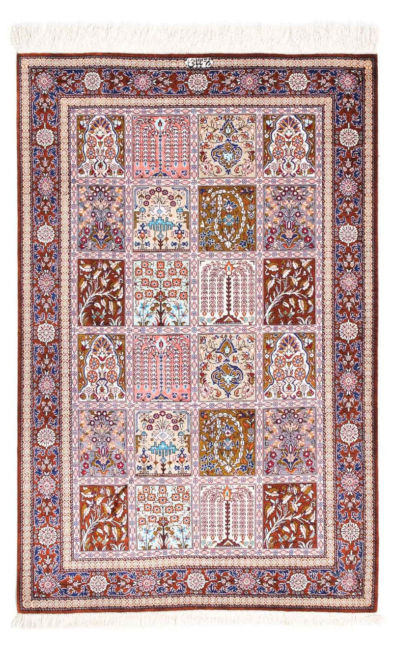 Ghom Teppich 77x122cm - Perserteppich - mehrfarbig