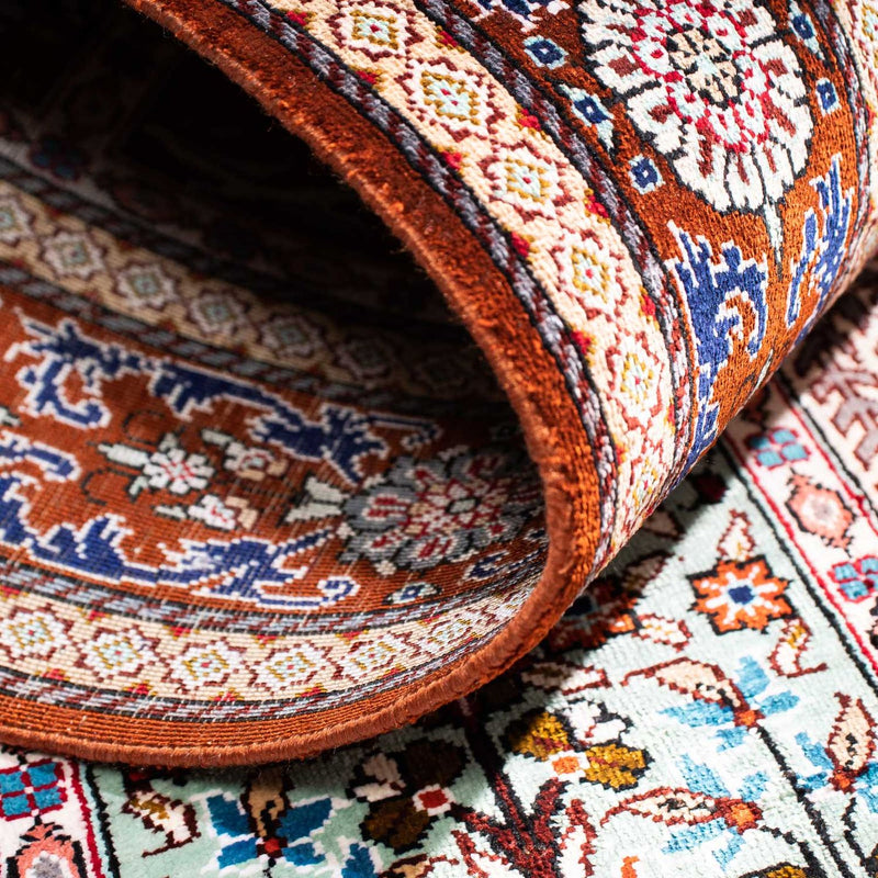 Ghom Teppich 77x122cm - Perserteppich - mehrfarbig