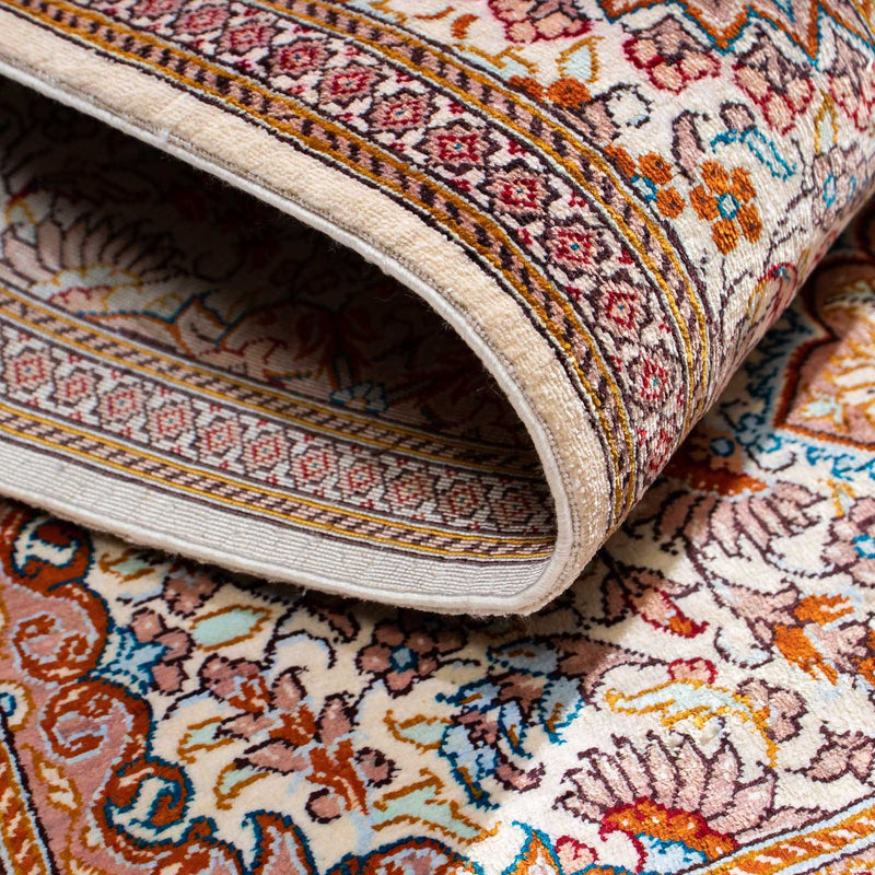 Ghom Teppich 78x122cm - Perserteppich - beige