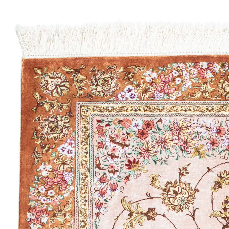 Ghom Teppich 80x123cm - Perserteppich - beige