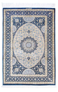 Ghom Teppich 73x111cm - Perserteppich - blau – product image
