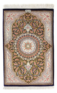 Ghom Teppich 59x93cm - Perserteppich - dunkelblau – product image