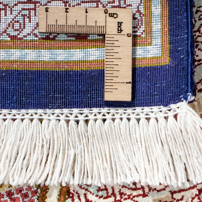 Ghom Teppich 59x93cm - Perserteppich - dunkelblau