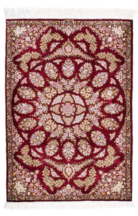 Ghom Teppich 85x122cm - Perserteppich - dunkelrot – product image