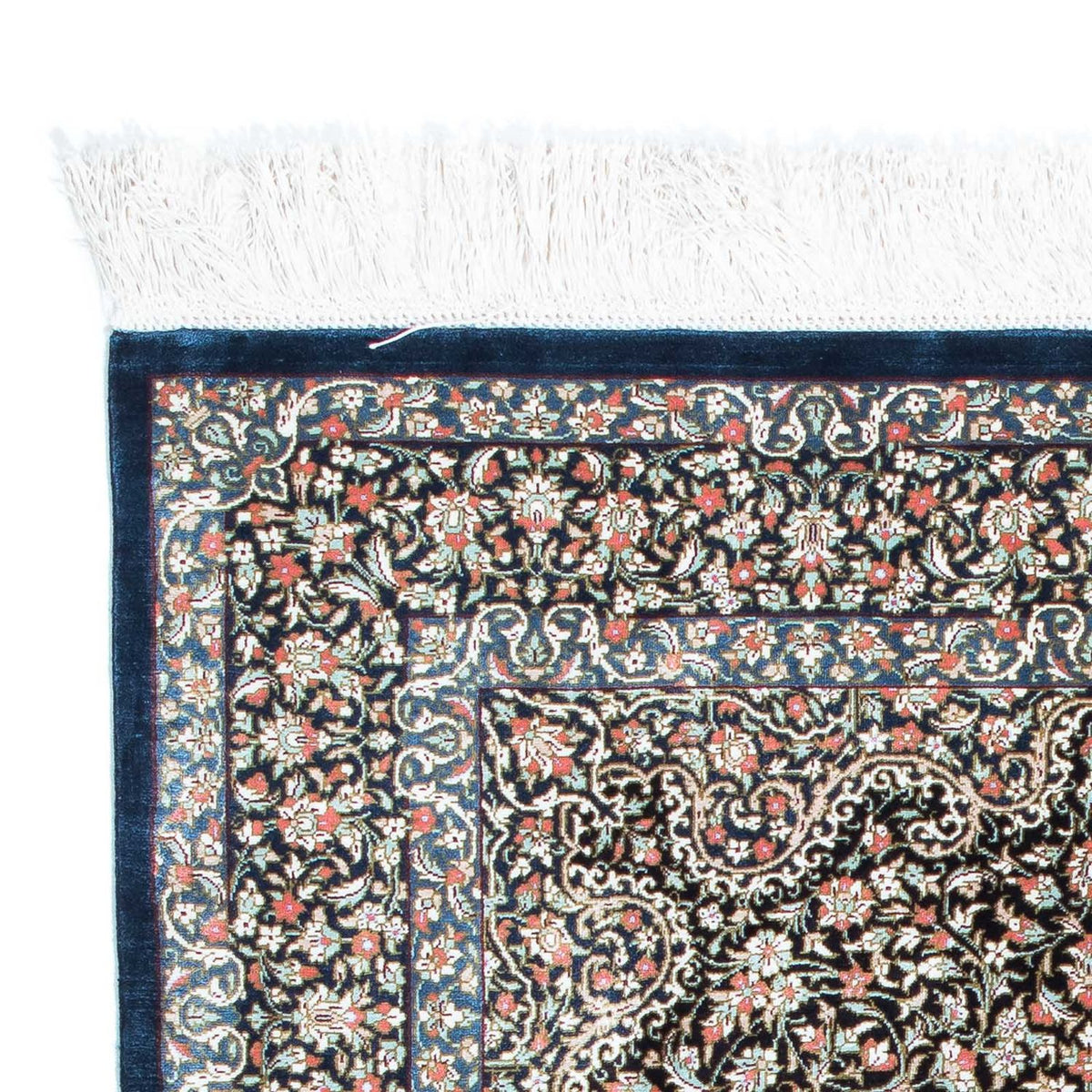 Ghom Teppich 79x119cm - Perserteppich - dunkelblau