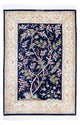 Ghom Teppich 80x119cm - Perserteppich - dunkelblau