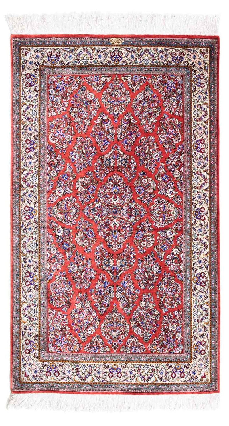 Ghom Teppich 77x134cm - Perserteppich - rot