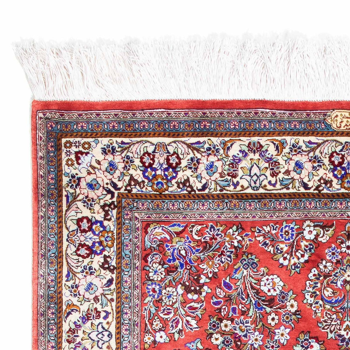 Ghom Teppich 77x134cm - Perserteppich - rot