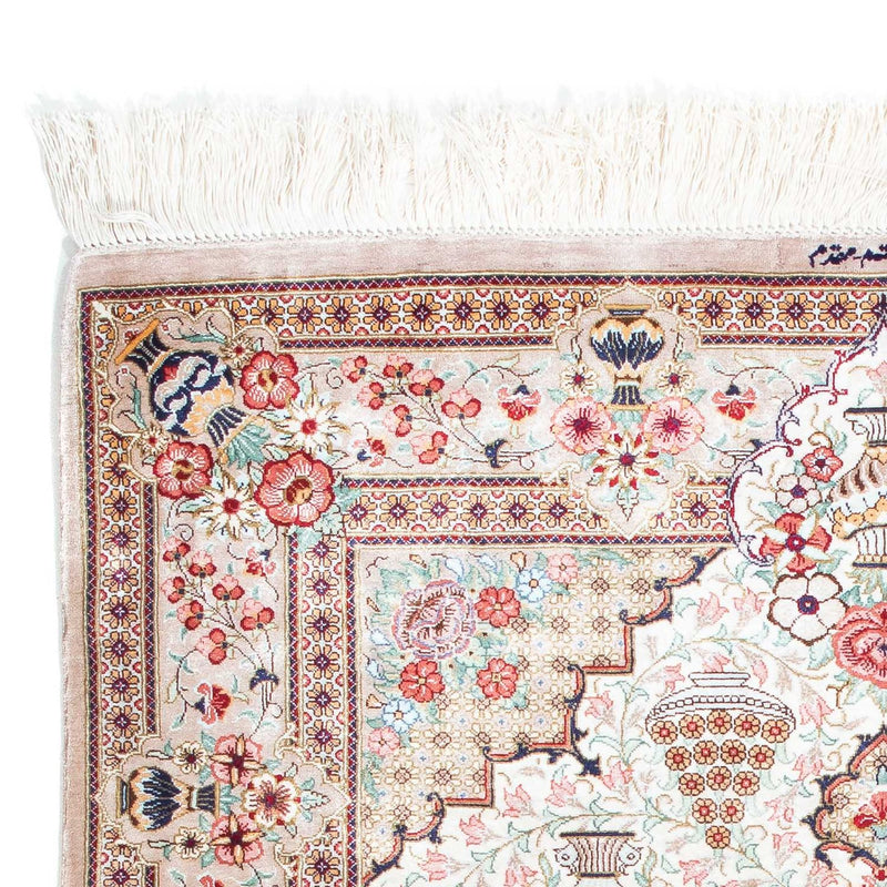 Ghom Teppich 84x125cm - Perserteppich - beige