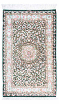 Ghom Teppich 83x128cm - Perserteppich - grün – product image