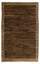 Gabbeh Teppich Indus 62x96cm - Wollteppich - dunkelbraun