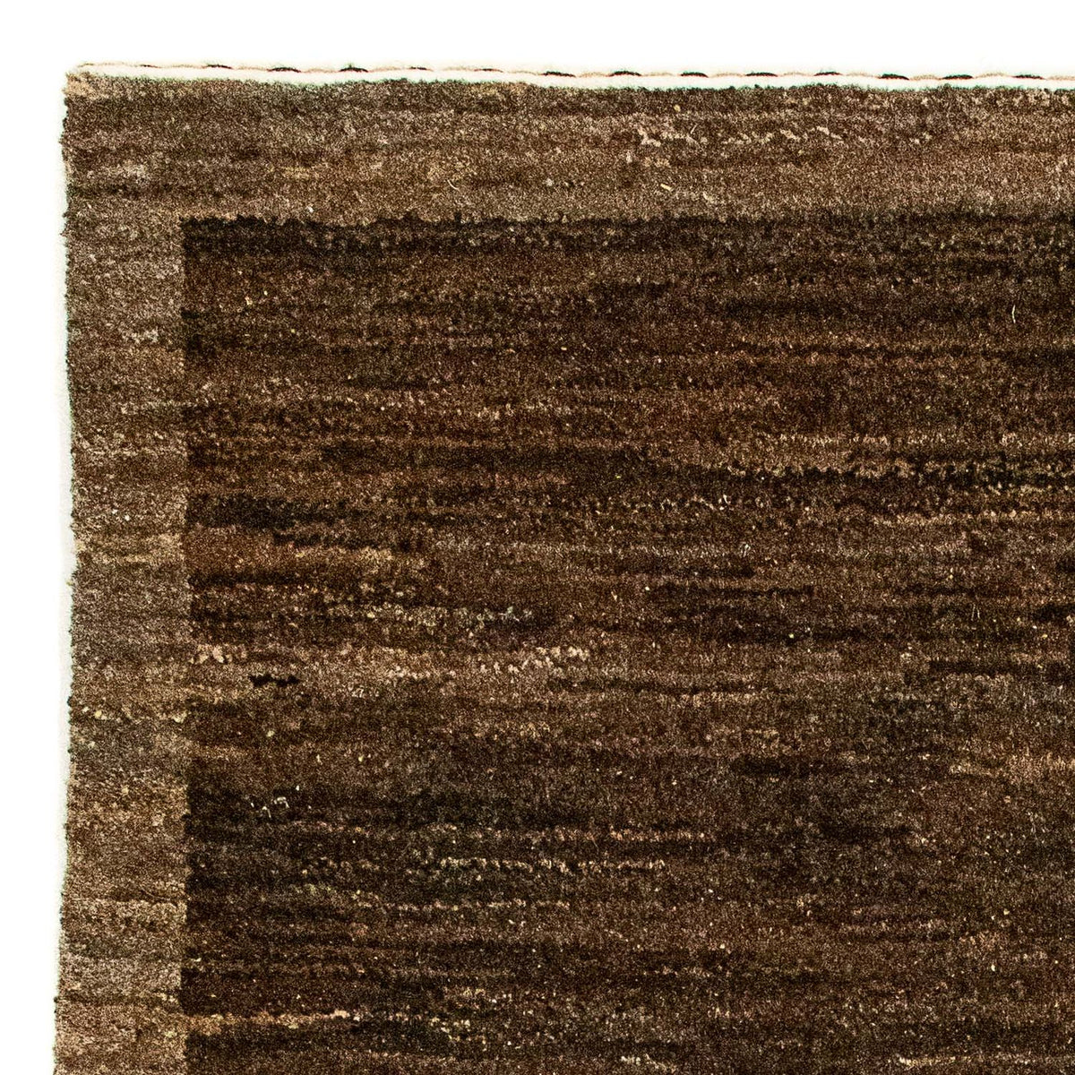 Gabbeh Teppich Indus 62x96cm - Wollteppich - dunkelbraun