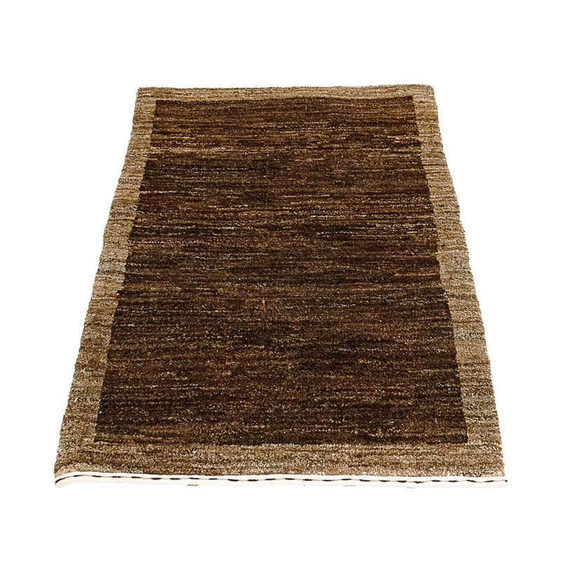 Gabbeh Teppich Indus 62x96cm - Wollteppich - dunkelbraun