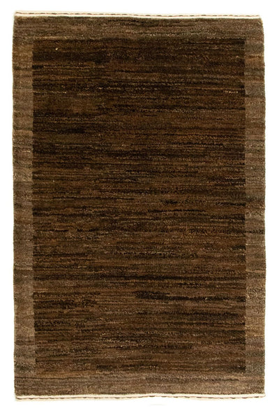 Gabbeh Teppich Indus 60x93cm - Wollteppich - dunkelbraun