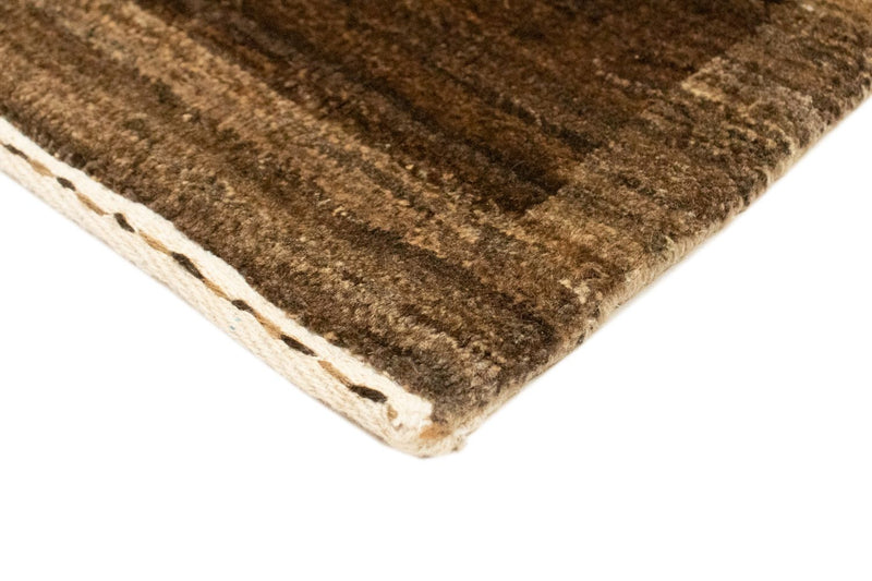 Gabbeh Teppich Indus 58x88cm - Wollteppich - dunkelbraun