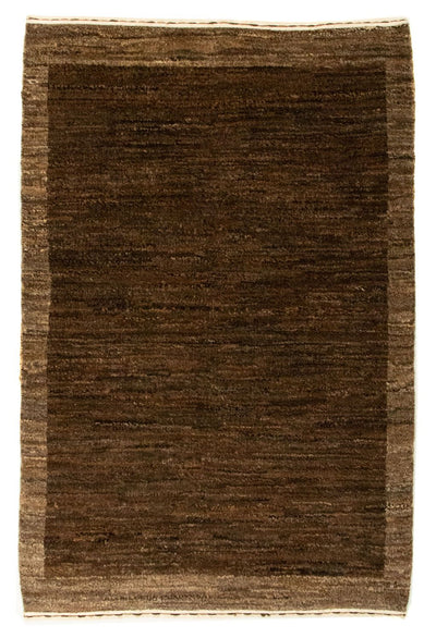 Gabbeh Teppich Indus 58x90cm - Wollteppich - dunkelbraun