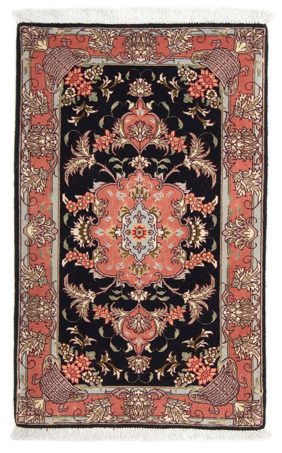 Täbriz - 50 Raj Teppich 60x90cm - Perserteppich - dunkelblau