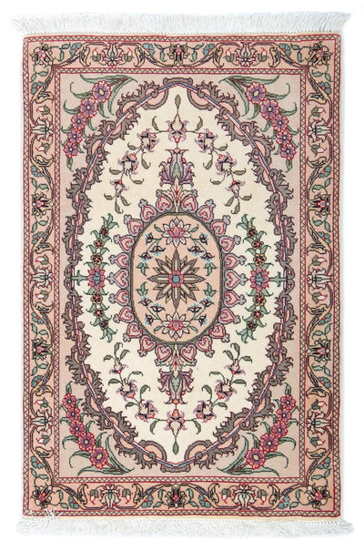 Täbriz - 50 Raj Teppich 60x90cm - Perserteppich - beige