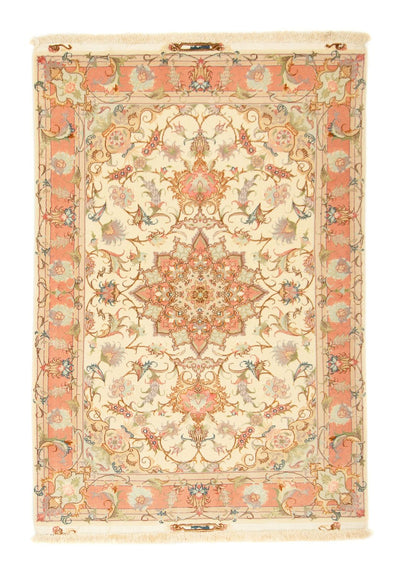 Täbriz - 50 Raj Teppich 104x150cm - Perserteppich - beige