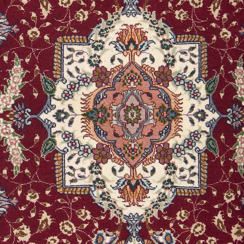 Täbriz - 50 Raj Teppich 63x93cm - Perserteppich - rot